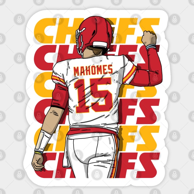 Patrick Mahomes Back Sticker by mia_me